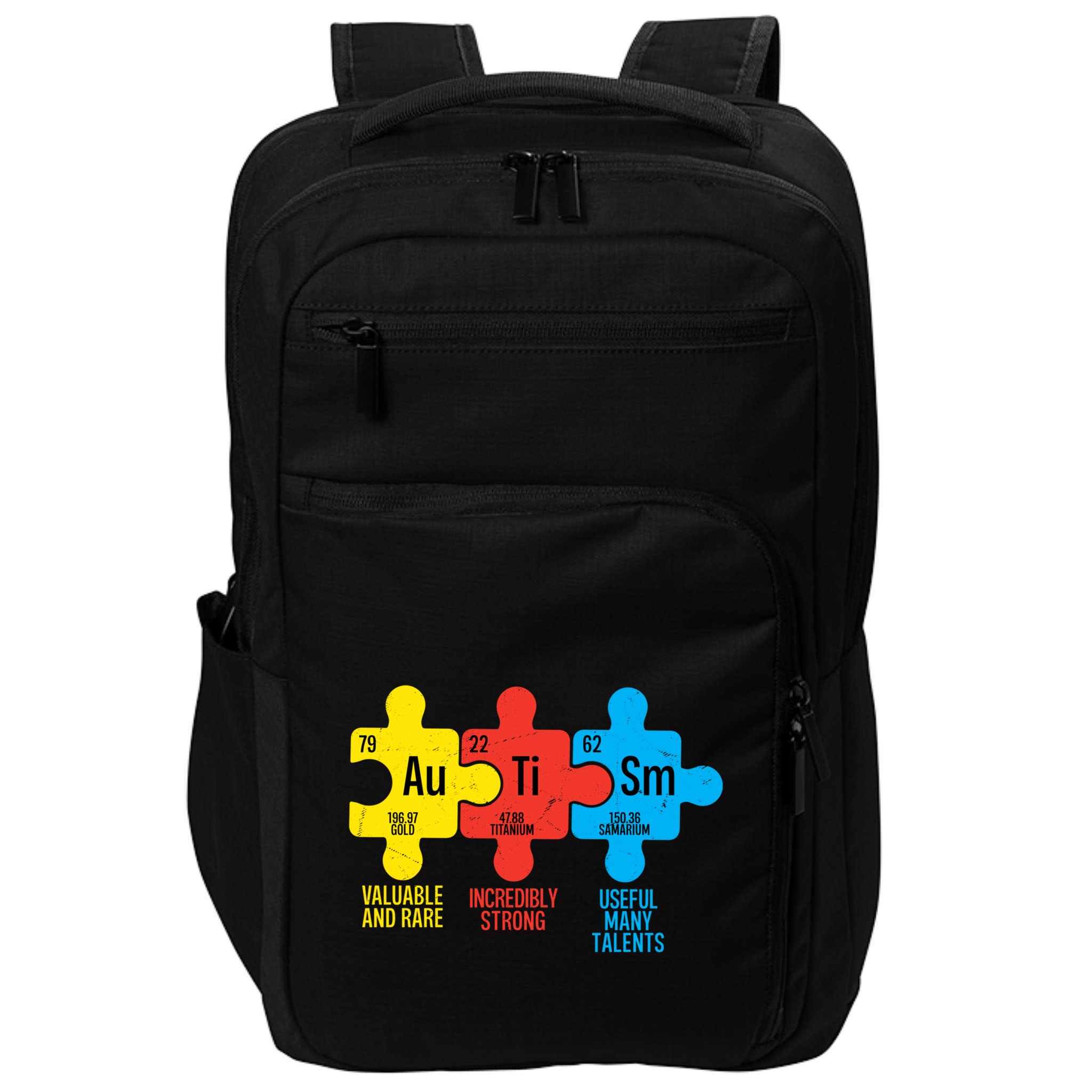 Awareness Autism Puzzle Funny Gift Impact Tech Backpack