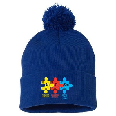 Awareness Autism Puzzle Funny Gift Pom Pom 12in Knit Beanie