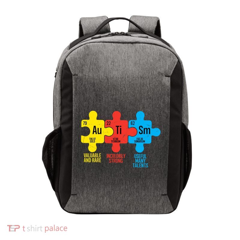 Awareness Autism Puzzle Funny Gift Vector Backpack