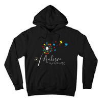 Autism Awareness Puzzle Piece Dandelion Flower Cute Gift Tall Hoodie