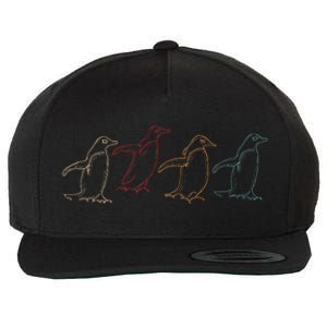 Antartica Animal Penguin Wool Snapback Cap