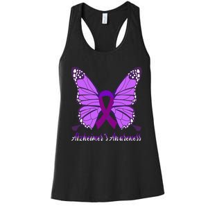 Alzheimer Awareness Purple Ribbon The End Of Alzheimer Women's Racerback Tank