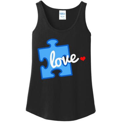 Autism Awareness Puzzle Piece Gift Ladies Essential Tank