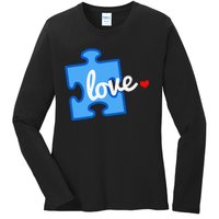 Autism Awareness Puzzle Piece Gift Ladies Long Sleeve Shirt