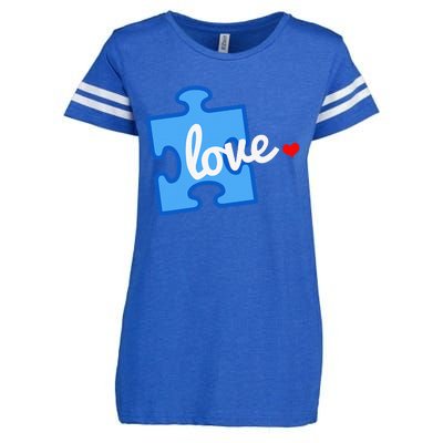 Autism Awareness Puzzle Piece Gift Enza Ladies Jersey Football T-Shirt