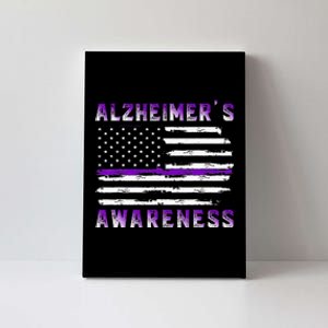 Alzheimer Awareness Purple Ribbon The End Of Alzheimers Canvas