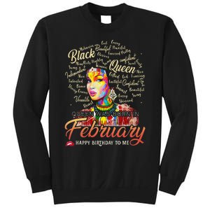 Aquarius African Pride Queen Was Born In February Birthday Sweatshirt