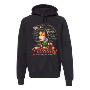 Aquarius African Pride Queen Was Born In February Birthday Premium Hoodie