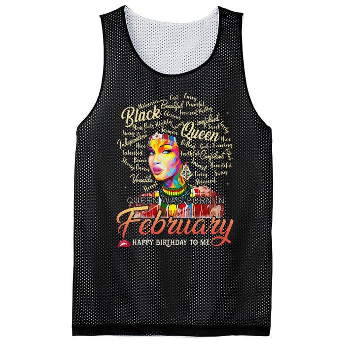 Aquarius African Pride Queen Was Born In February Birthday Mesh Reversible Basketball Jersey Tank