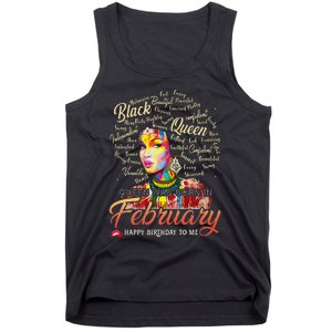 Aquarius African Pride Queen Was Born In February Birthday Tank Top