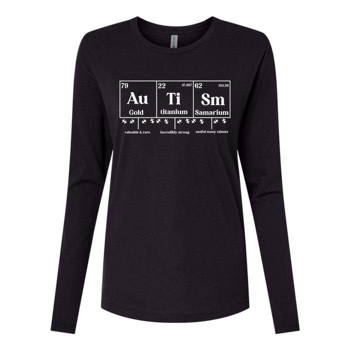 Autism Awareness Puzzle Chemical Element Gifft Womens Cotton Relaxed Long Sleeve T-Shirt