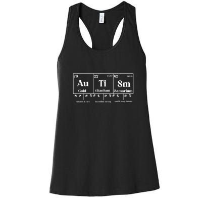 Autism Awareness Puzzle Chemical Element Gifft Women's Racerback Tank