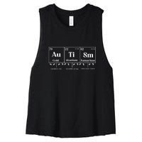 Autism Awareness Puzzle Chemical Element Gifft Women's Racerback Cropped Tank