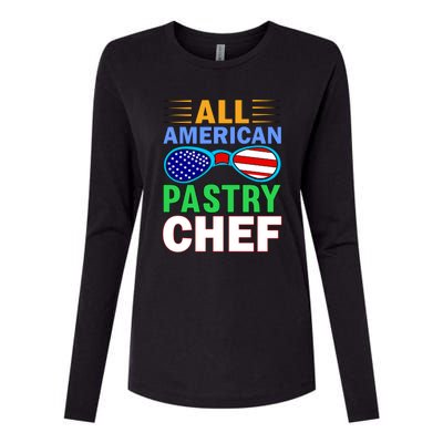 All American Pastry Chef Womens Cotton Relaxed Long Sleeve T-Shirt