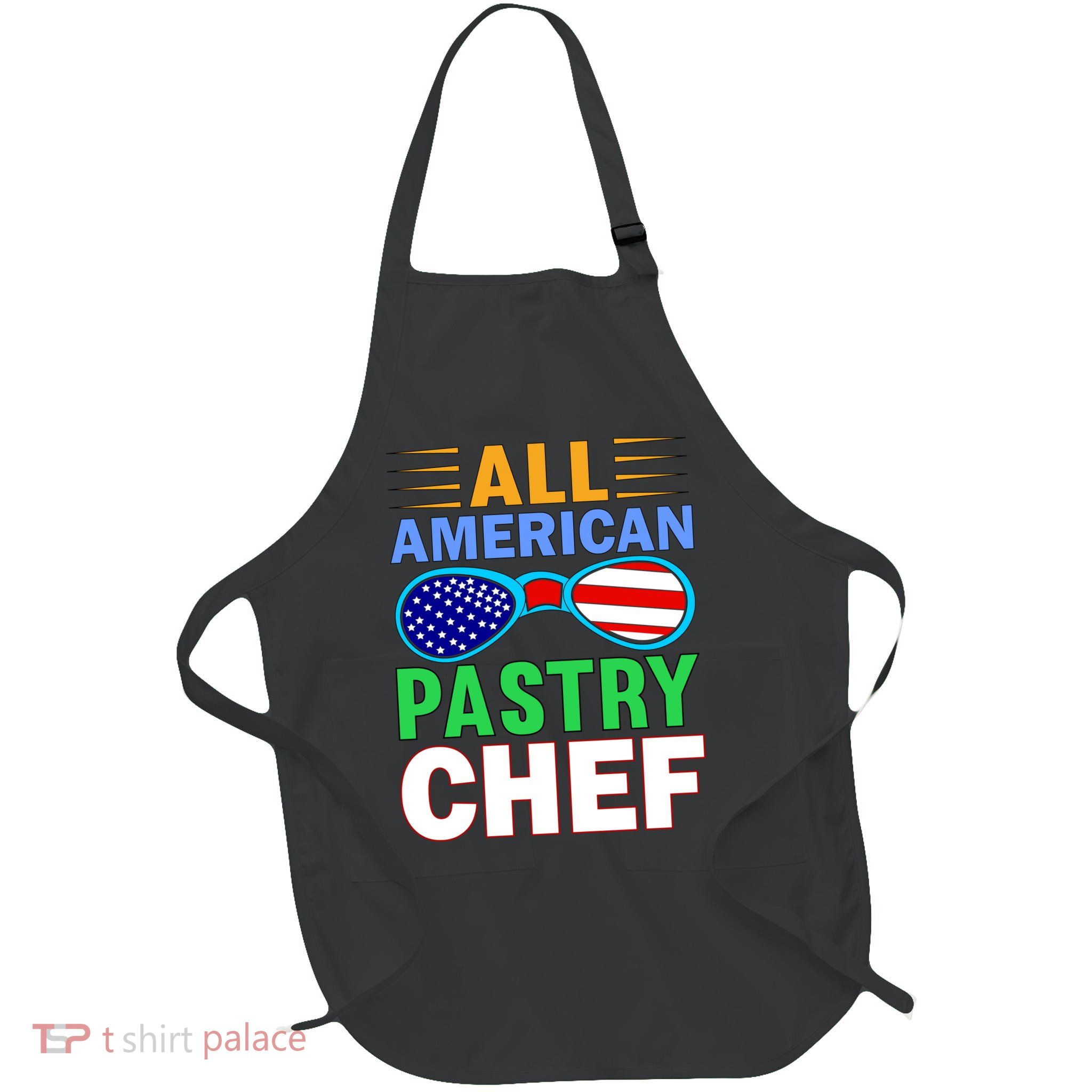 All American Pastry Chef Full-Length Apron With Pockets