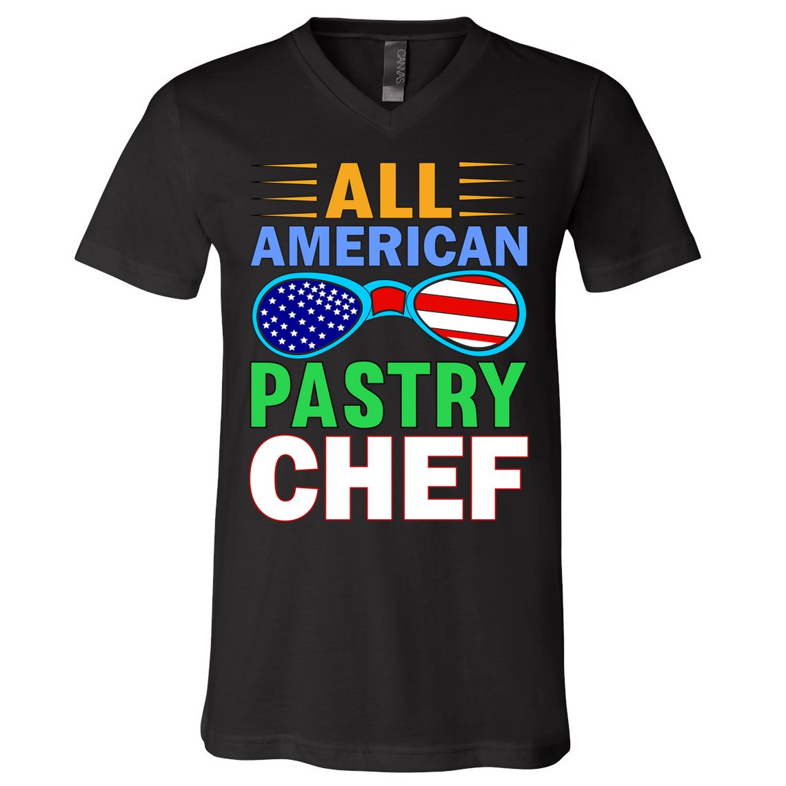 All American Pastry Chef V-Neck T-Shirt