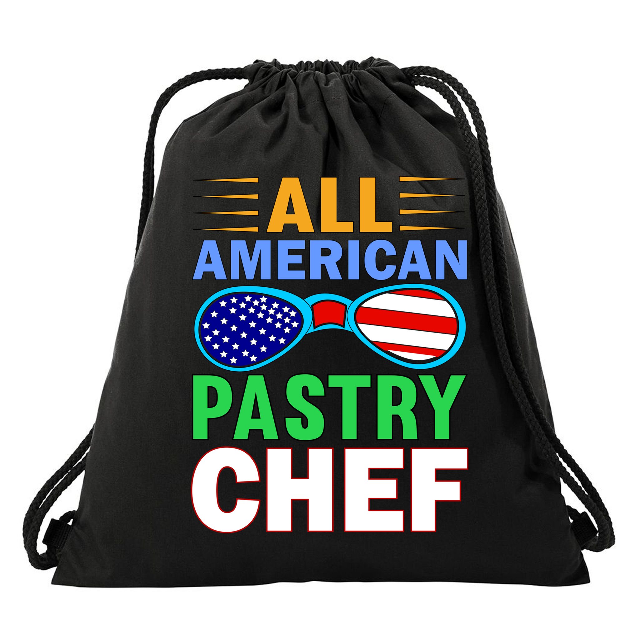 All American Pastry Chef Drawstring Bag
