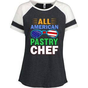 All American Pastry Chef Enza Ladies Jersey Colorblock Tee