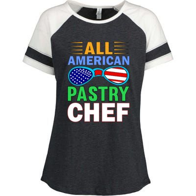 All American Pastry Chef Enza Ladies Jersey Colorblock Tee