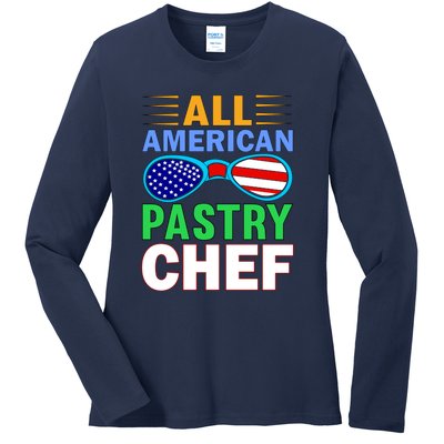 All American Pastry Chef Ladies Long Sleeve Shirt