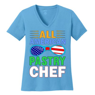 All American Pastry Chef Women's V-Neck T-Shirt