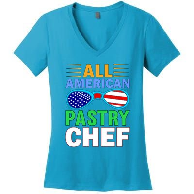 All American Pastry Chef Women's V-Neck T-Shirt