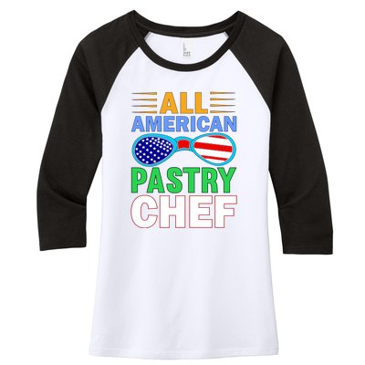 All American Pastry Chef Women's Tri-Blend 3/4-Sleeve Raglan Shirt