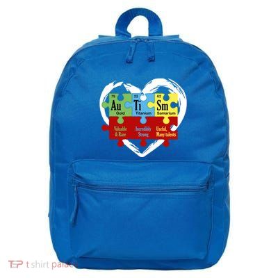 Autism Awareness Puzzle Chemical Elet Funny Science Lover Meaningful Gift 16 in Basic Backpack
