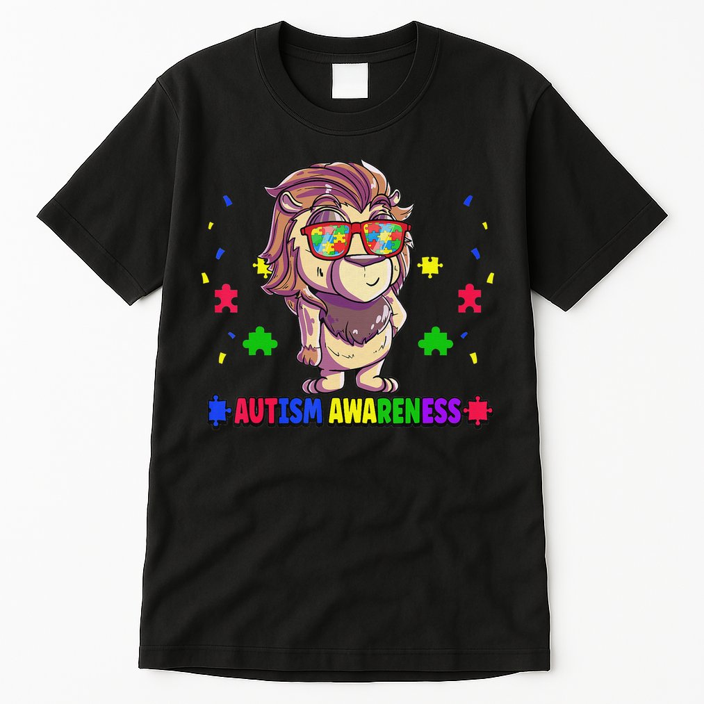 Autism Awareness Puzzle Piece Love Autistic Support Tall T-Shirt
