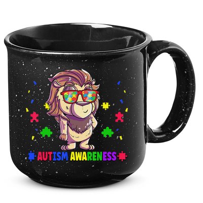Autism Awareness Puzzle Piece Love Autistic Support 15oz Campfire Ceramic Mug