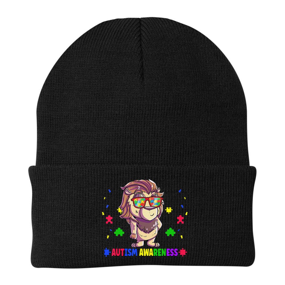 Autism Awareness Puzzle Piece Love Autistic Support Beanie