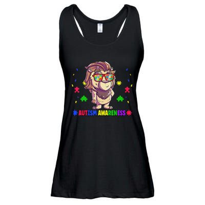 Autism Awareness Puzzle Piece Love Autistic Support Ladies Essential Flowy Tank