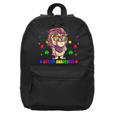 Autism Awareness Puzzle Piece Love Autistic Support 16 in Basic Backpack
