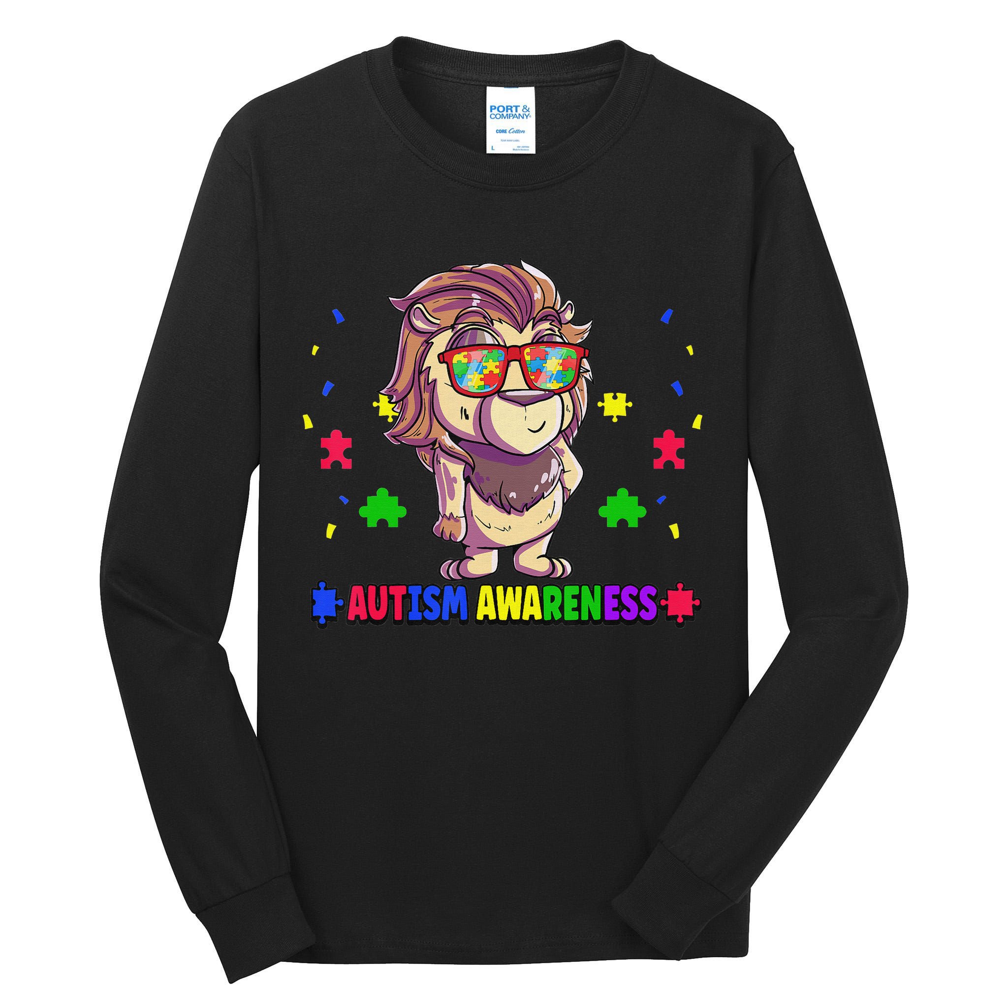 Autism Awareness Puzzle Piece Love Autistic Support Tall Long Sleeve T-Shirt