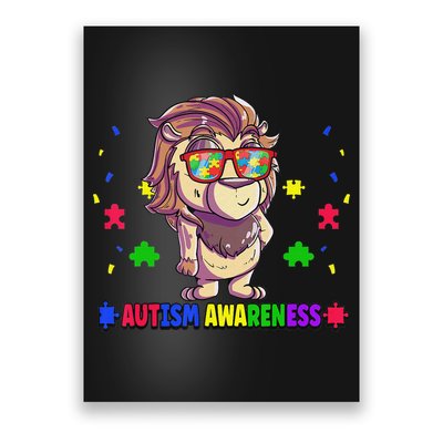 Autism Awareness Puzzle Piece Love Autistic Support Poster