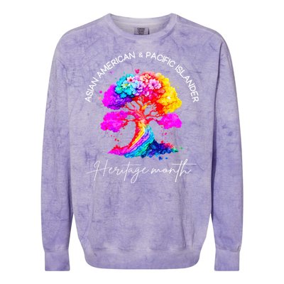 Asian American Pacific Islander Heritage Colorblast Crewneck Sweatshirt