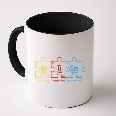 Autism Awareness Puzzle Elements Design Mug