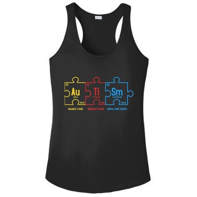 Autism Awareness Puzzle Elements Design Ladies PosiCharge Competitor Racerback Tank