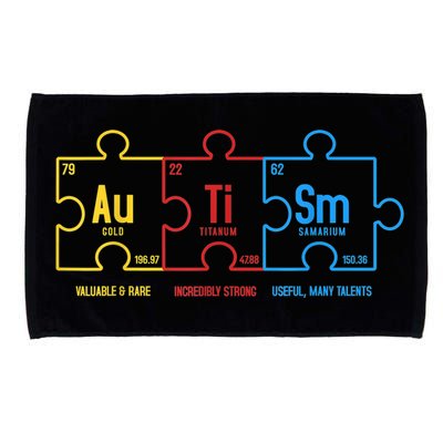 Autism Awareness Puzzle Elements Design Microfiber Hand Towel