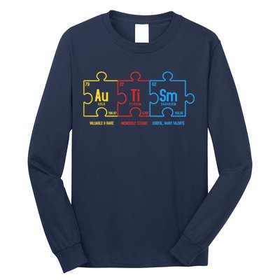 Autism Awareness Puzzle Elements Design Long Sleeve Shirt