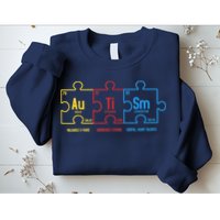 Autism Awareness Puzzle Elements Design Sweatshirt