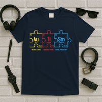 Autism Awareness Puzzle Elements Design T-Shirt
