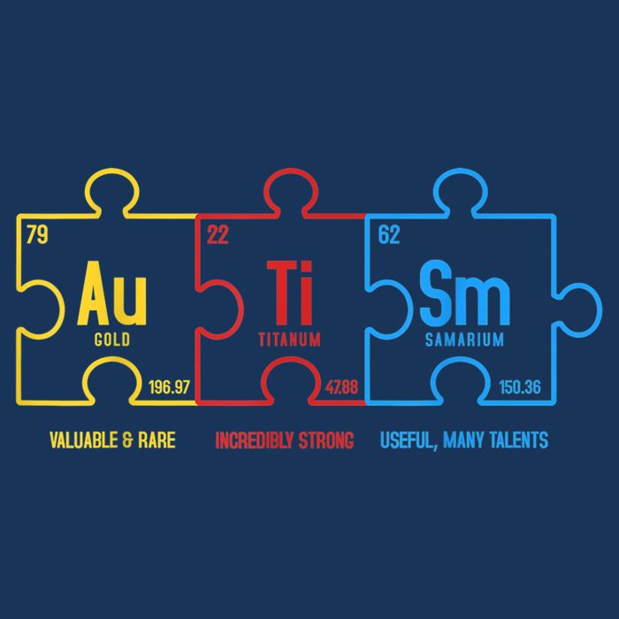 Autism Awareness Puzzle Elements Design T-Shirt