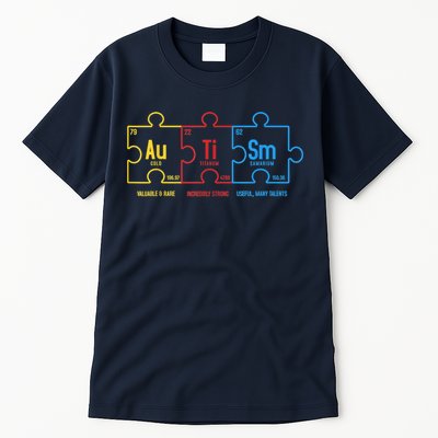 Autism Awareness Puzzle Elements Design Tall T-Shirt