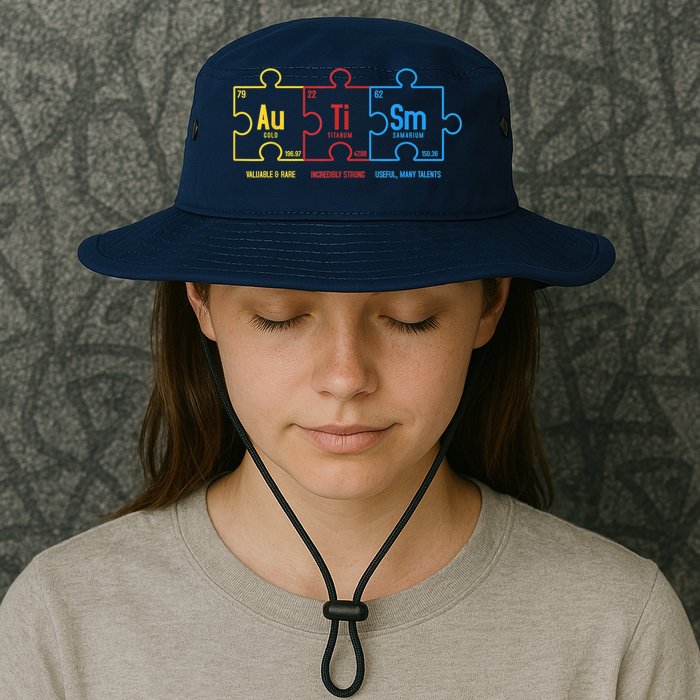 Autism Awareness Puzzle Elements Design Bucket Hat