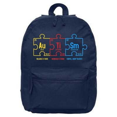 Autism Awareness Puzzle Elements Design 16 in Basic Backpack