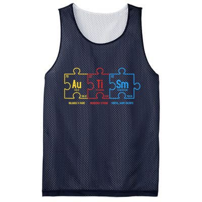 Autism Awareness Puzzle Elements Design Mesh Reversible Basketball Jersey Tank