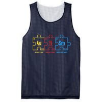 Autism Awareness Puzzle Elements Design Mesh Reversible Basketball Jersey Tank