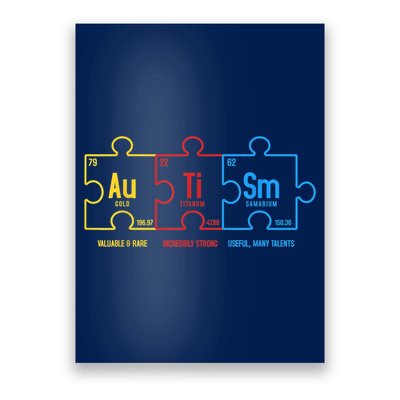 Autism Awareness Puzzle Elements Design Poster