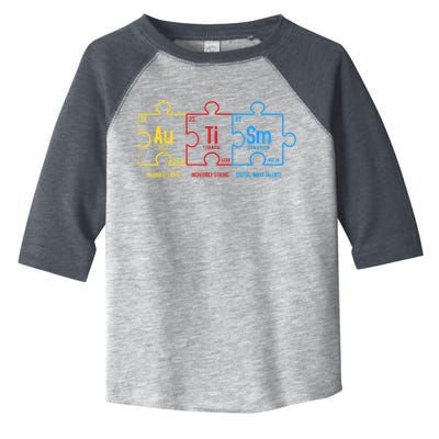 Autism Awareness Puzzle Elements Design Toddler Fine Jersey T-Shirt